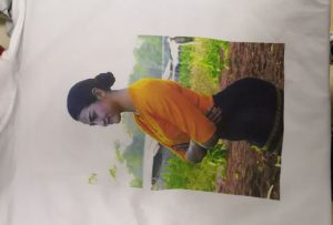 A WER-EP6090T nyomtatóból származó póló nyomtatási minta Burma ügyfél számára